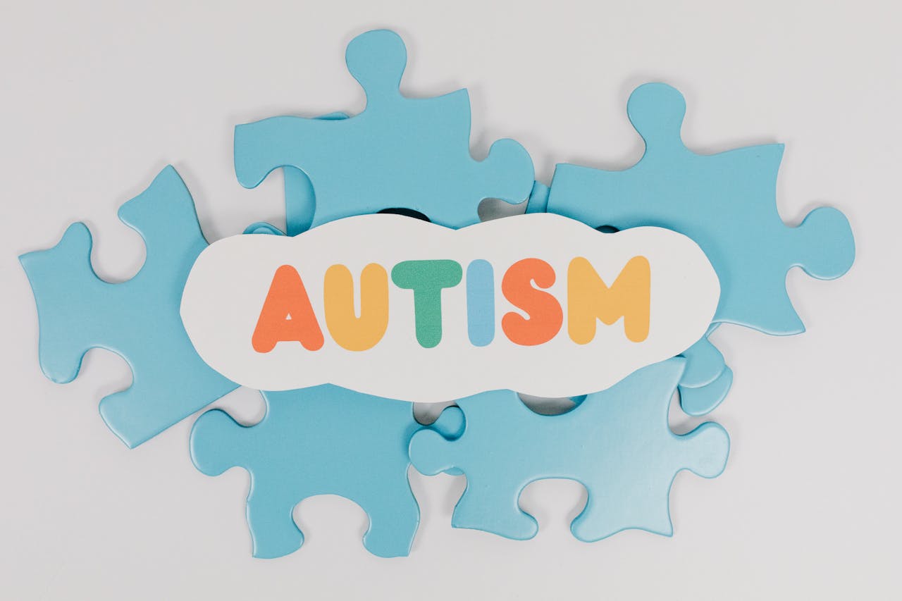 services-03 Colorful puzzle pieces with 'AUTISM' text symbolizing autism awareness.